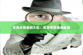 重新点燃爱的火焰：思蔓情感挽回秘籍