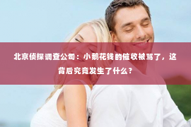北京侦探调查公司：小鹅花钱的催收被骂了，这背后究竟发生了什么？