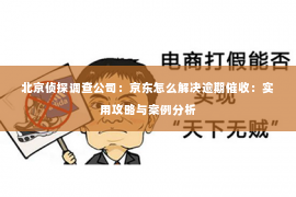 北京侦探调查公司：京东怎么解决逾期催收：实用攻略与案例分析