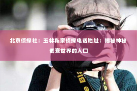 北京侦探社：玉林私家侦探电话地址：揭秘神秘调查世界的入口