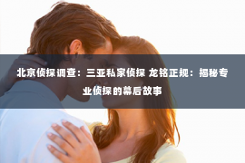 北京侦探调查：三亚私家侦探 龙铭正规：揭秘专业侦探的幕后故事