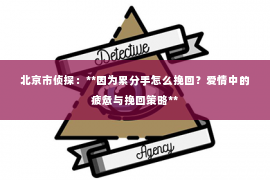 北京市侦探：**因为累分手怎么挽回？爱情中的疲惫与挽回策略**