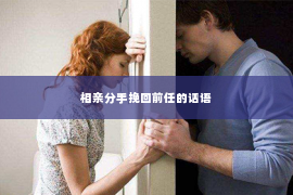 相亲分手挽回前任的话语