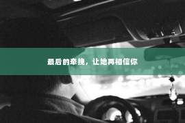 最后的牵挽，让她再相信你