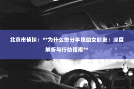北京市侦探：**为什么想分手挽回女朋友：深度解析与行动指南**