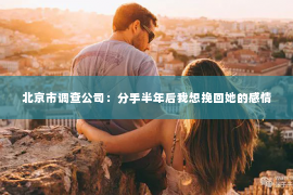 北京市调查公司：分手半年后我想挽回她的感情