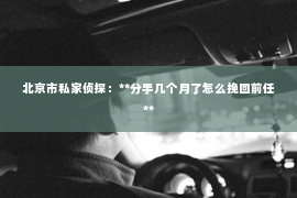 北京市私家侦探：**分手几个月了怎么挽回前任**