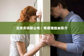 北京市侦探公司：情感挽回类简介