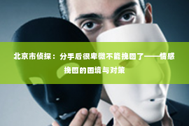 北京市侦探：分手后很卑微不能挽回了——情感挽回的困境与对策