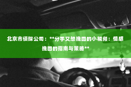 北京市侦探公司：**分手又想挽回的小视频：情感挽回的指南与策略**