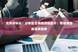北京侦探社：分手复合挽回流程图片：情感挽回的实用指南