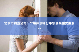 北京市调查公司：**嫌弃没钱分手怎么挽回女朋友**