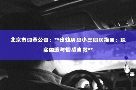 北京市调查公司：**出轨男跟小三同居挽回：现实困境与情感自救**