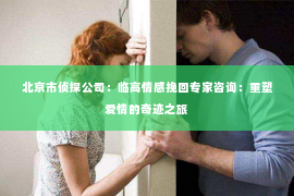 北京市侦探公司：临高情感挽回专家咨询：重塑爱情的奇迹之旅
