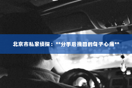 北京市私家侦探：**分手后挽回的句子心痛**