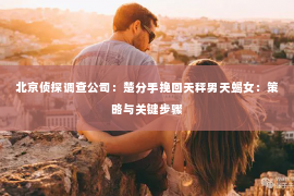 北京侦探调查公司：楚分手挽回天秤男天蝎女：策略与关键步骤
