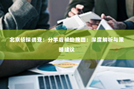 北京侦探调查：分手后被动挽回：深度解析与策略建议