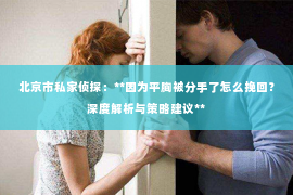 北京市私家侦探：**因为平胸被分手了怎么挽回？深度解析与策略建议**