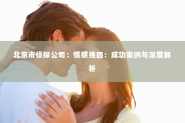 北京市侦探公司：情感挽回：成功案例与深度解析