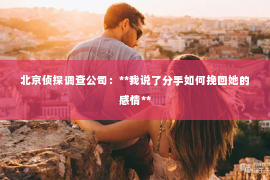 北京侦探调查公司：**我说了分手如何挽回她的感情**