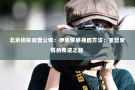 北京侦探调查公司：伊思情感挽回方法：重塑爱情的奇迹之路